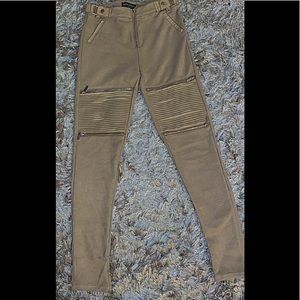 Tan Biker Vegan Leather pants